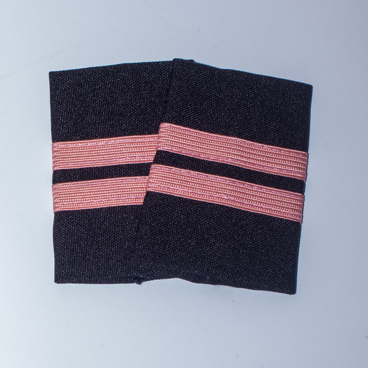 EPAULETS, PINK NYLON ON BLACK